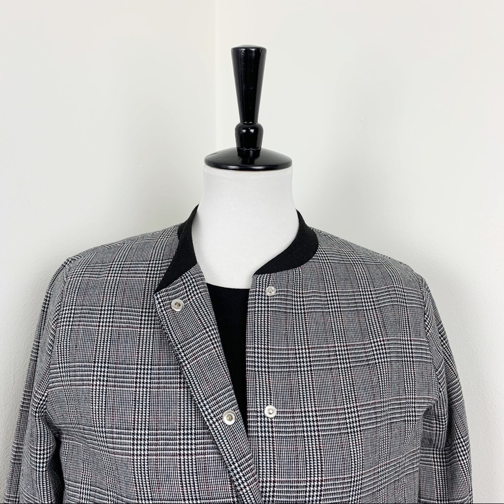 Shinestar | Herringbone Trendy Bomber Jacket